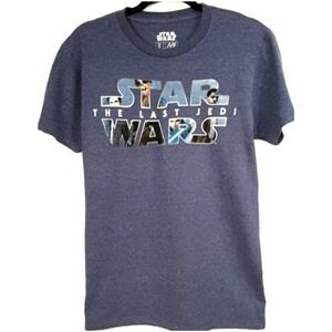 NWT Star Wars The Last Jedi Tee Shirt Blue Gray Men's Medium